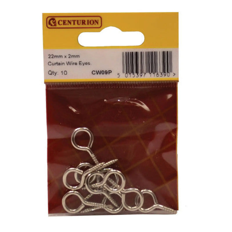 Centurion 22mm x 2mm Curtain Wire Eyes (Pack of 10) - Pack of 5