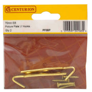 Centurion 60mm EB Picture Plate 'J' Hook (Pack of 2) - Pack of 5
