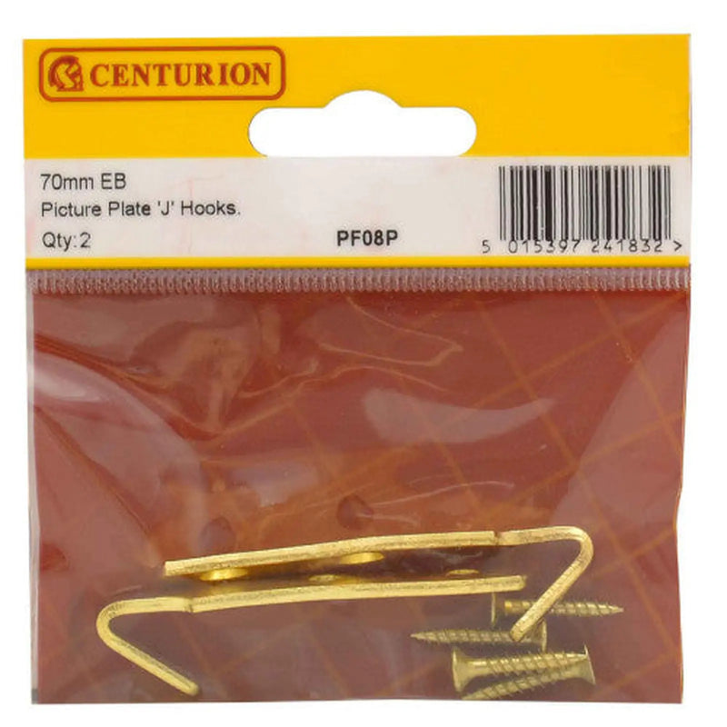 Centurion 60mm EB Picture Plate 'J' Hook (Pack of 2) - Pack of 5