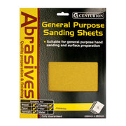 Centurion Abrasives Assorted Sandpaper Sheets, Pack of 5