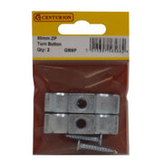 Centurion Steel Turn Buttons, Zinc Plated, 50mm - Pack of 5