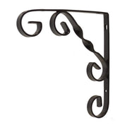 Centurion Wrought Iron Scroll Brackets, Black Finish, 200mm - Pack of 10