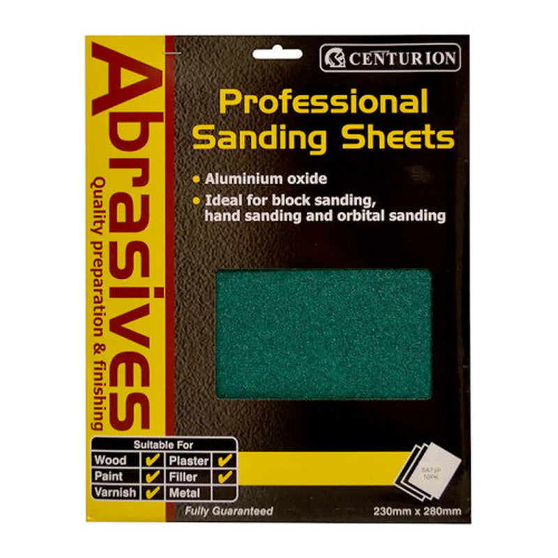 Centurion Abrasives Assorted Aluminium Oxide Sandpaper Sheets, Pack of 10 - Pack of 5