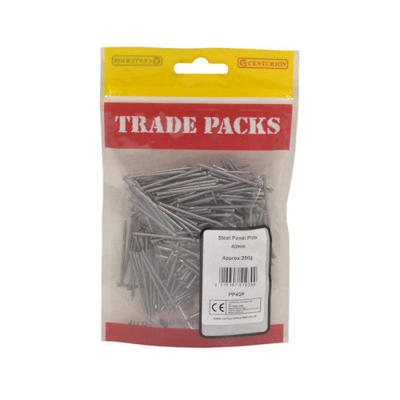 Centurion Panel Pins - Steel - 40mm - (250g Pack) - Pack of 5