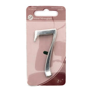 Centurion 2 1/2" Silver Effect Pullman Numeral 7 - Pack of 5