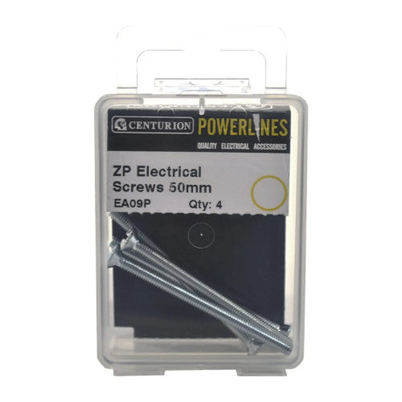 Centurion Electrical Socket Screws, M3.5 x 50mm, Zinc Plated - Pack of 5