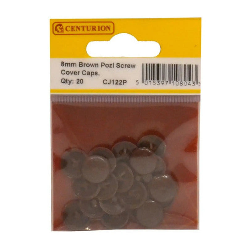 Centurion Brown Pozi Screw Cover Caps (Pack of 20) - Pack of 5