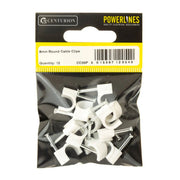 Centurion 8mm White Cable Clips (Pack of 14)-CC05P - Pack of 5