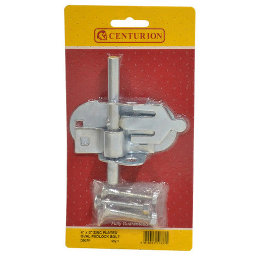 Centurion Oval Padlock Bolt, Zinc Plated - Pack of 3