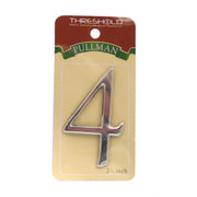 Centurion 2 1/2" Silver Effect Pullman Numeral 4 - Pack of 5