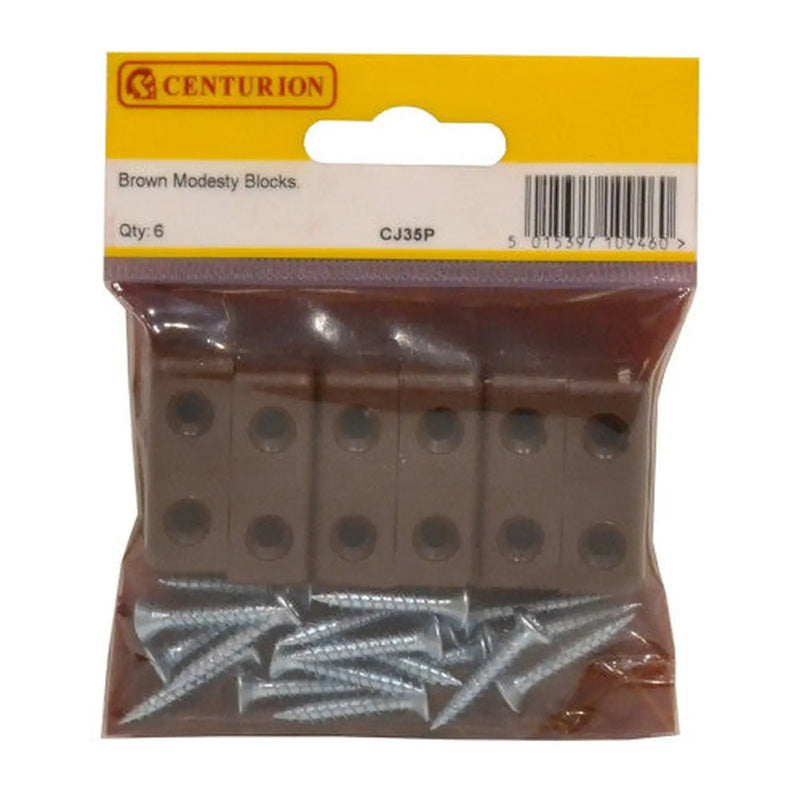 Centurion Brown Modesty Block (Pack of 6) - Pack of 5