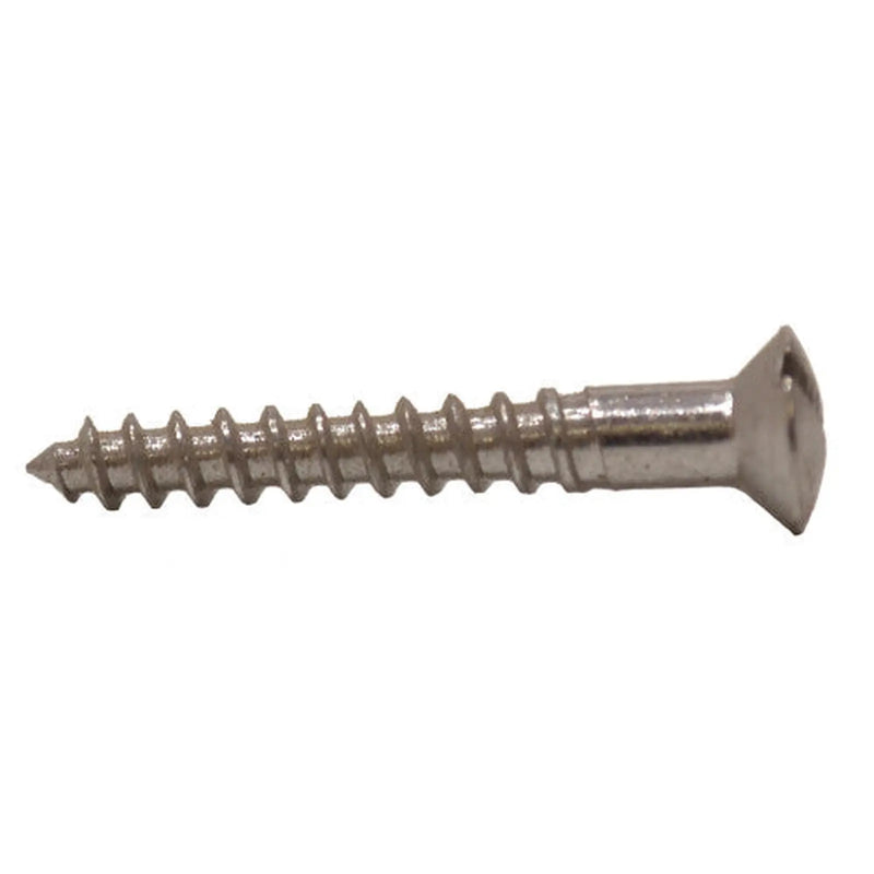 Centurion 1" x 6 Slotted Raised Head Woodscrew - Chrome Plated - (200)
