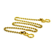 Centurion Sink Ball Chain With Hooks, Polished Brass, 450mm, No.6 - Pack of 20