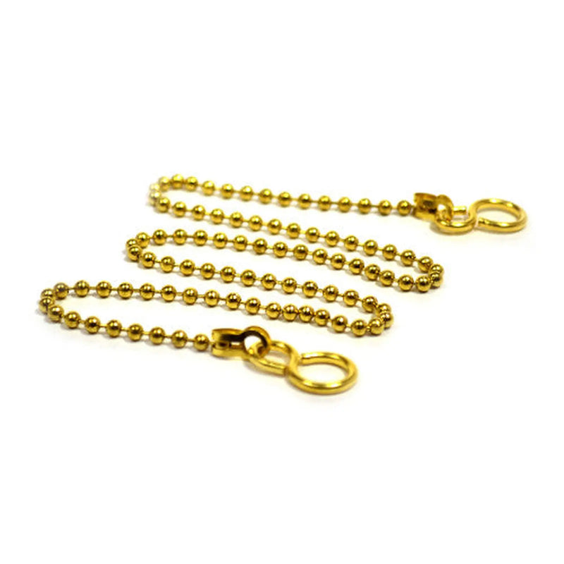 Centurion Sink Ball Chain With Hooks, Polished Brass, 450mm, No.6 - Pack of 20