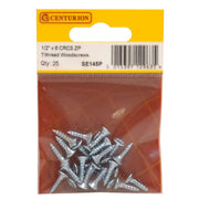 Centurion 1/2" x 6 ZP Cross Recessed Hardened Twin Thread Woodscrews with - Pack of 5
