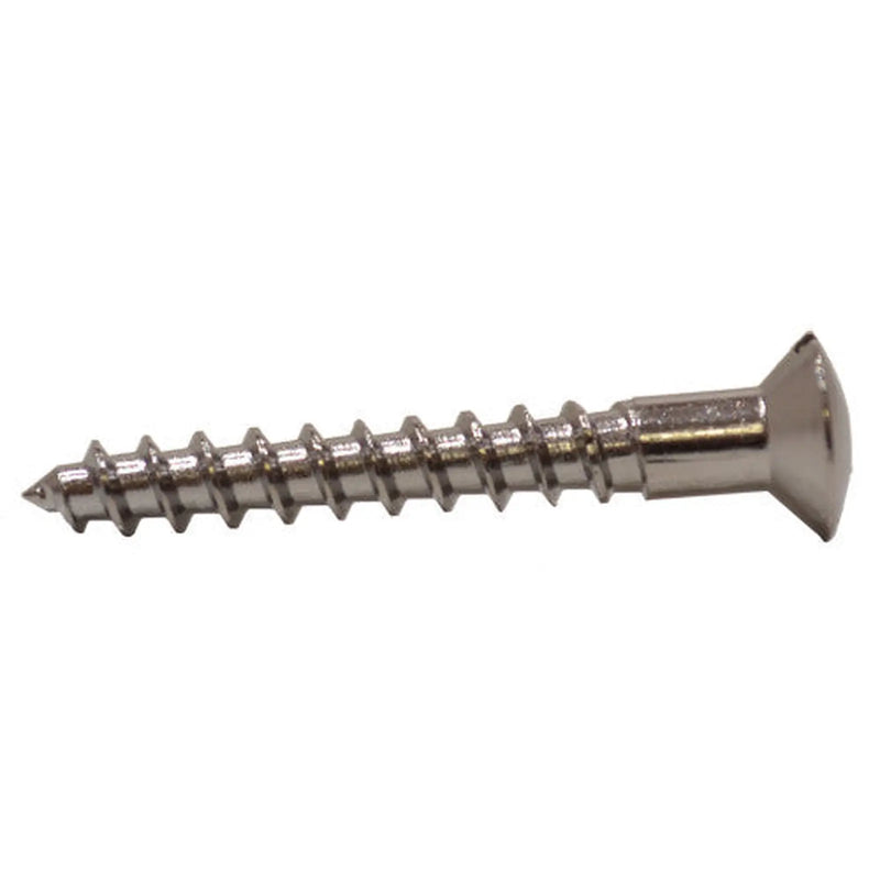 Centurion 1 1/4" x 8 Slotted Raised Head Woodscrew - Chrome Plated - (200)