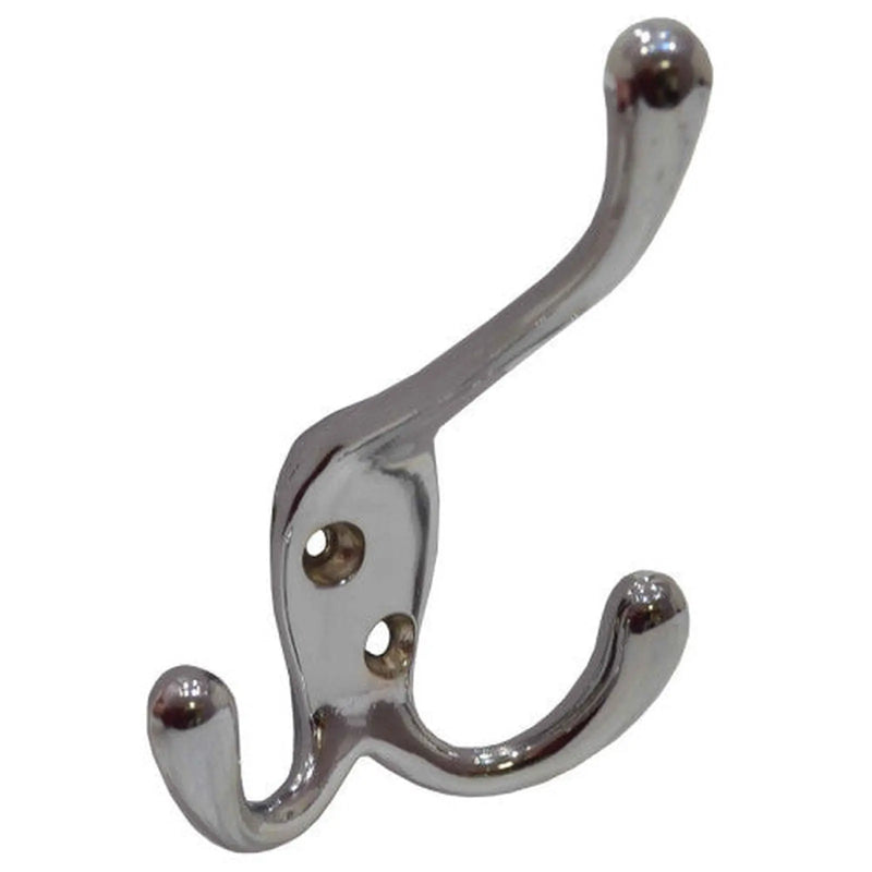 Centurion 107mm Die Cast Tri Hook - Chrome Plated - Pack of 10