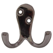Centurion 75mm Solid Brass Double Robe Hook - Chrome Plated - Pack of 10