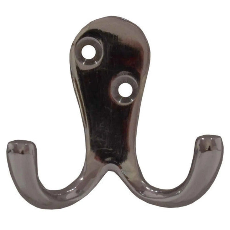 Centurion 75mm Solid Brass Double Robe Hook - Chrome Plated - Pack of 10