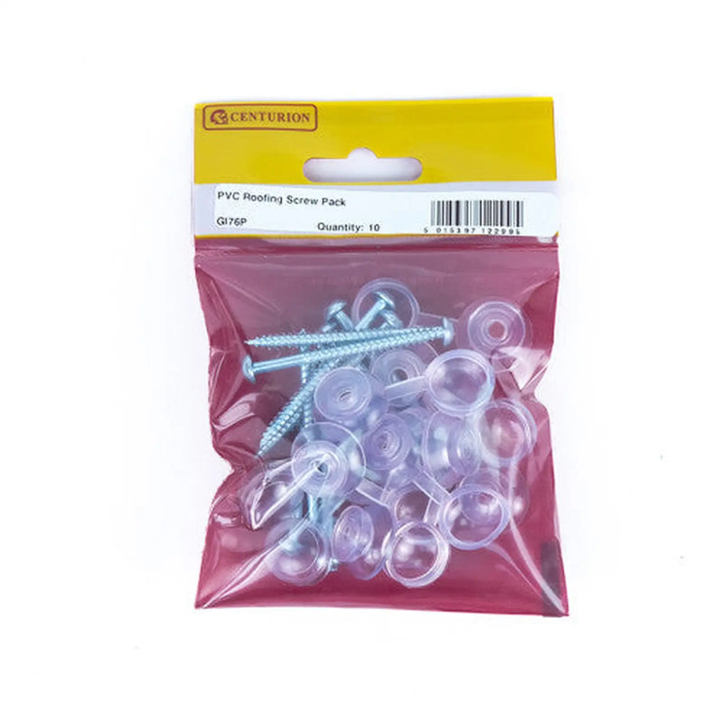 Centurion PVC Roofing Screw Pack (Pack of 10) - Pack of 5