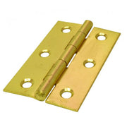 Centurion Steel Butt Hinges, Brassed, 90mm - Pack of 10