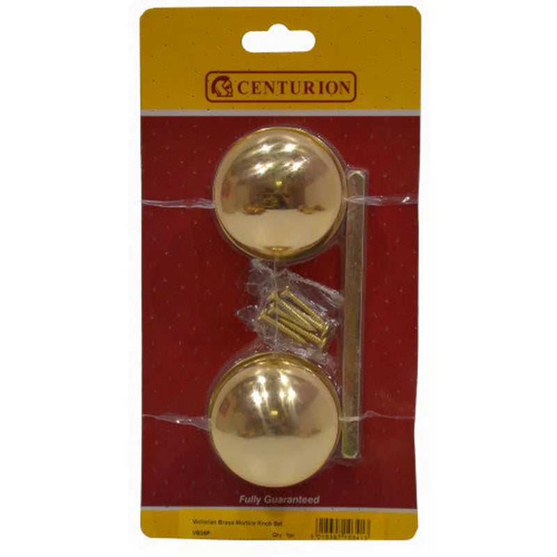 Centurion Solid Brass Mortice Knob Set, 60mm Dia.