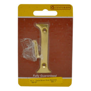 Centurion No.1 Solid Brass Door Numbers and Letters, 75mm - Pack of 5