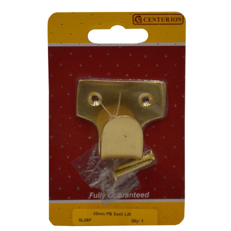 Centurion Solid Brass Sash Lifts, Polished Brass, 50mm - Pack of 5