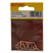 Centurion 15mm Coppered Picture Screw Rings (Pack of 4) - Pack of 5