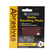 Centurion Abrasives Sanding Triangles, Assorted 90 x 90 x 90mm (Pack of 5)