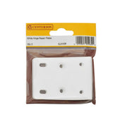Centurion 75 x 10 x 55mm White Hinge Repair Plate (Pack of 2) - Pack of 5