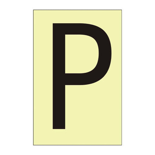 Centurion Character 'P' - Photoluminescent Vinyl - 50mm - Min Order 6