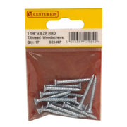 Centurion 1 1/4" x 6 ZP Cross Recessed Hardened Twin Thread Woodscrews with - Pack of 5