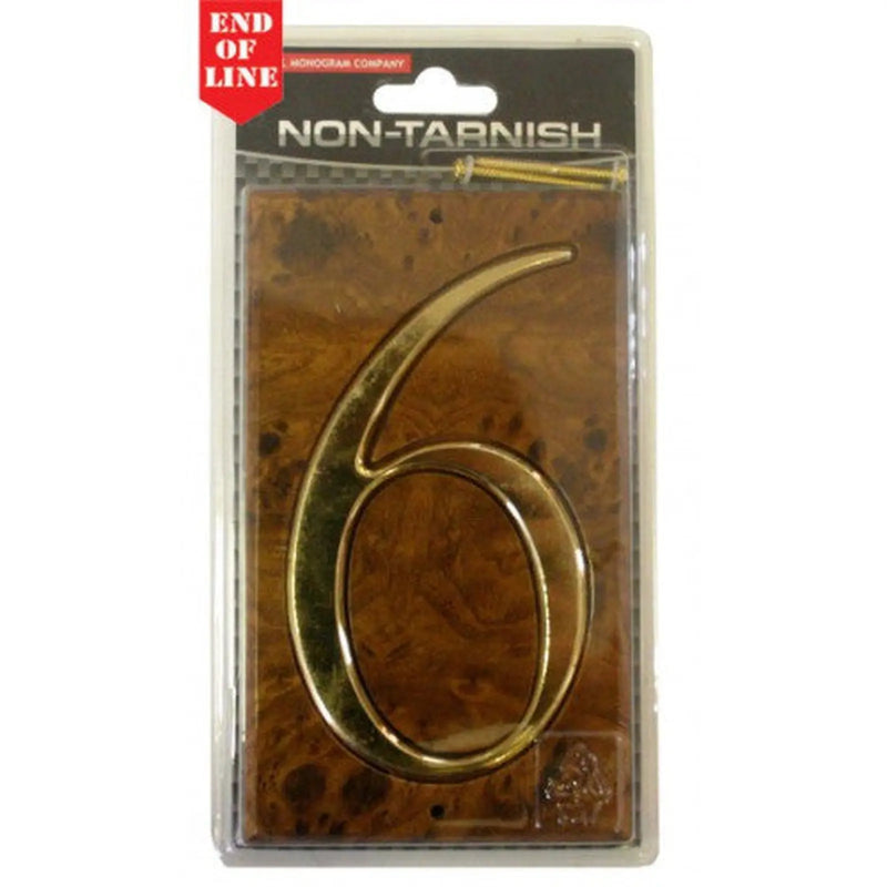 Centurion Walnut/Gold Numbered Plaque 6 - Min Order 4