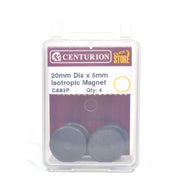 Centurion 20mm Diameter x 5mm Isotropic Ferrite  Magnet (Pack of 4) - Pack of 5