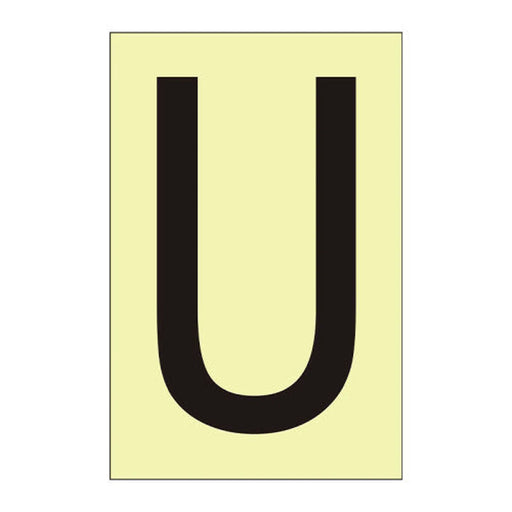 Centurion Character 'U' - Photoluminescent Vinyl - 50mm - Min Order 6