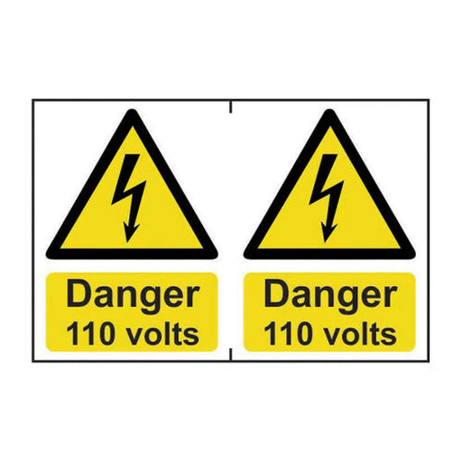 Centurion Danger 110 volts - Self Adhesive PP (300 x 200mm) - Min Order 2