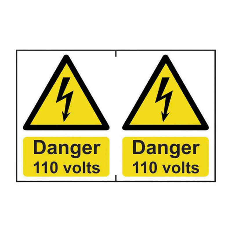 Centurion Danger 110 volts - Self Adhesive PP (300 x 200mm) - Min Order 2