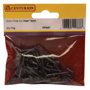 Centurion 25mm Fine Cut Steel Tacks (50g) - Pack of 5