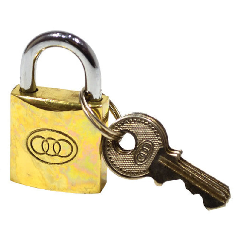 Centurion Brass  'Tri-Circle' Padlocks, 25mm - Pack of 6