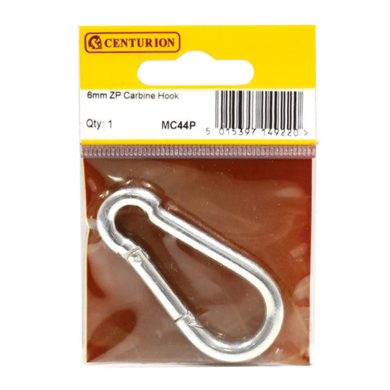 Centurion Carbine Hook, Zinc Plated, 6mm x 60mm - Pack of 5