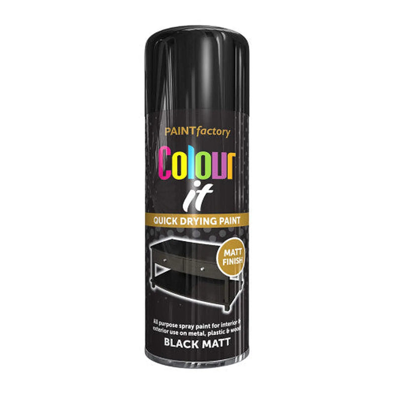 Centurion Colour It Matt Paint, Black (400ml) - Pack of 12
