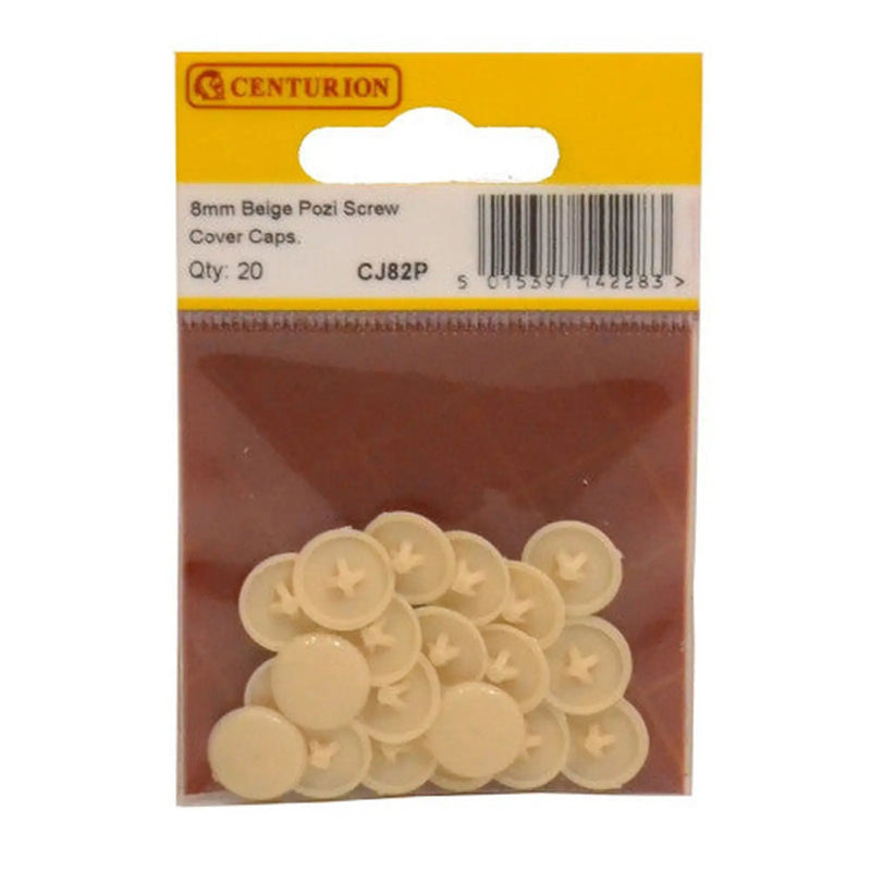 Centurion Beige Pozi Screw Cover Caps (Pack of 20) - Pack of 5