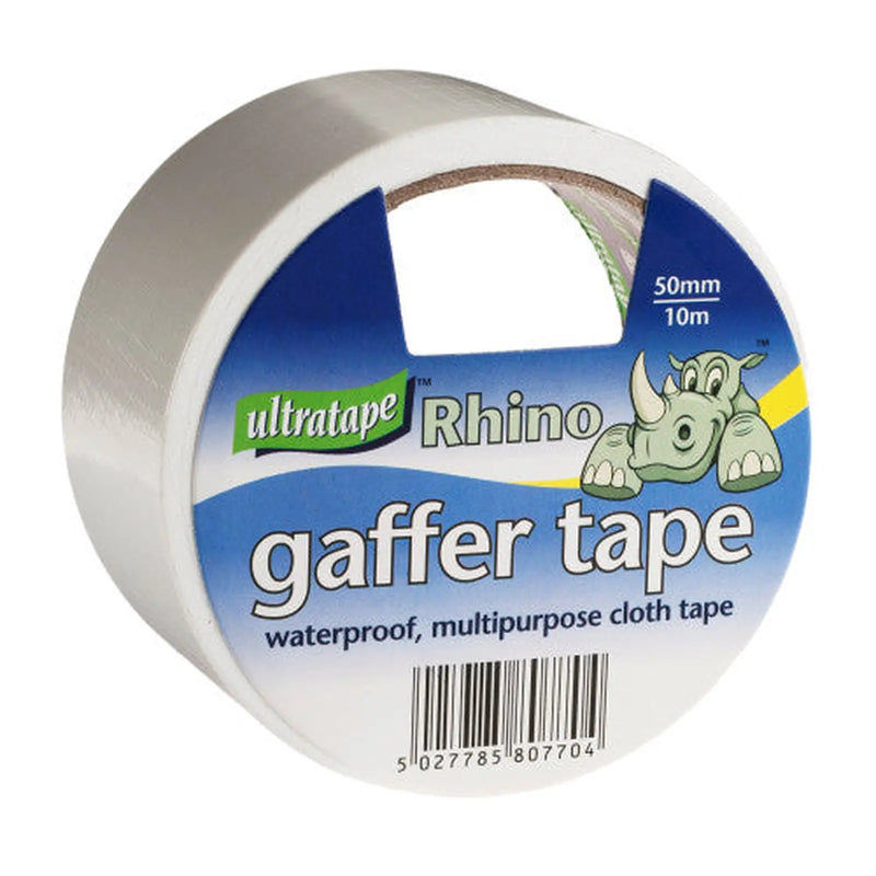 Centurion White Gaffer Tape 50mm x 10m Roll - Pack of 6