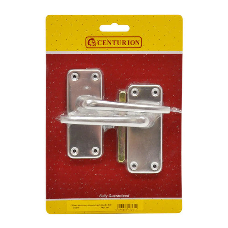 Centurion Lincoln Lever Lock Set, Polished Anodised Aluminium, 100mm x 40mm - Pack of 5
