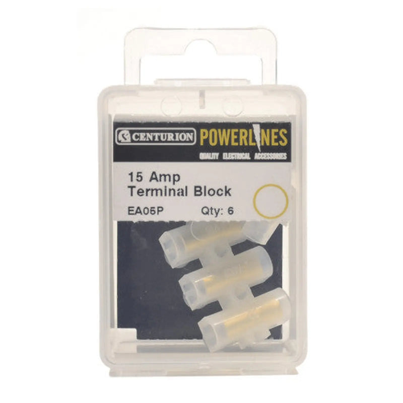Centurion 15 Amp Terminal Block - 6 Way - Pack of 5