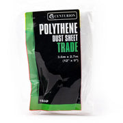 Centurion General Polythene Dust Sheet, 12' x 9'/ 3.6m x 2.7m - Pack of 10