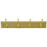 Centurion 4 Standard Hook Rail - Brass Hooks - Pine Board - Pack of 5