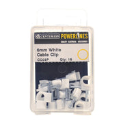 Centurion White Cable Clips 6mm - Pack of 5