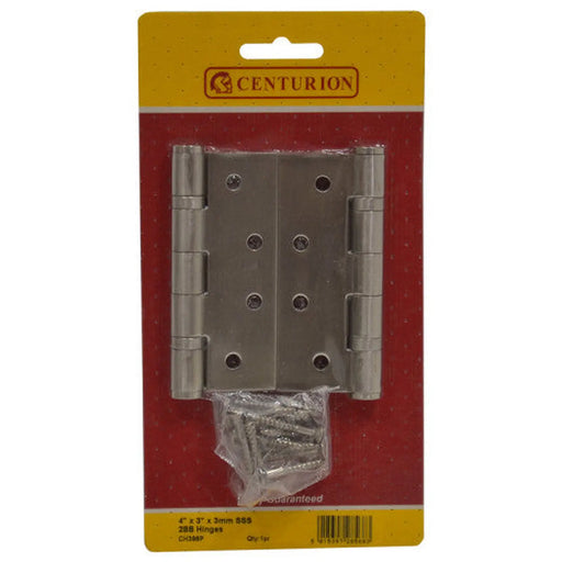 Centurion 102 x 76mm (4 x 3") 2BB SSS G13 Stainless Steel Butt Hinges (pair) - Pack of 5